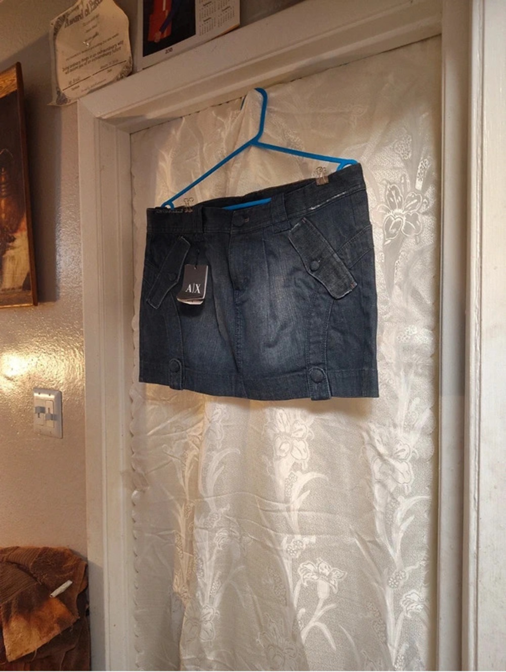#Armani Exchange #Y2K #Vintage #jean mini skirt # VintageY2K